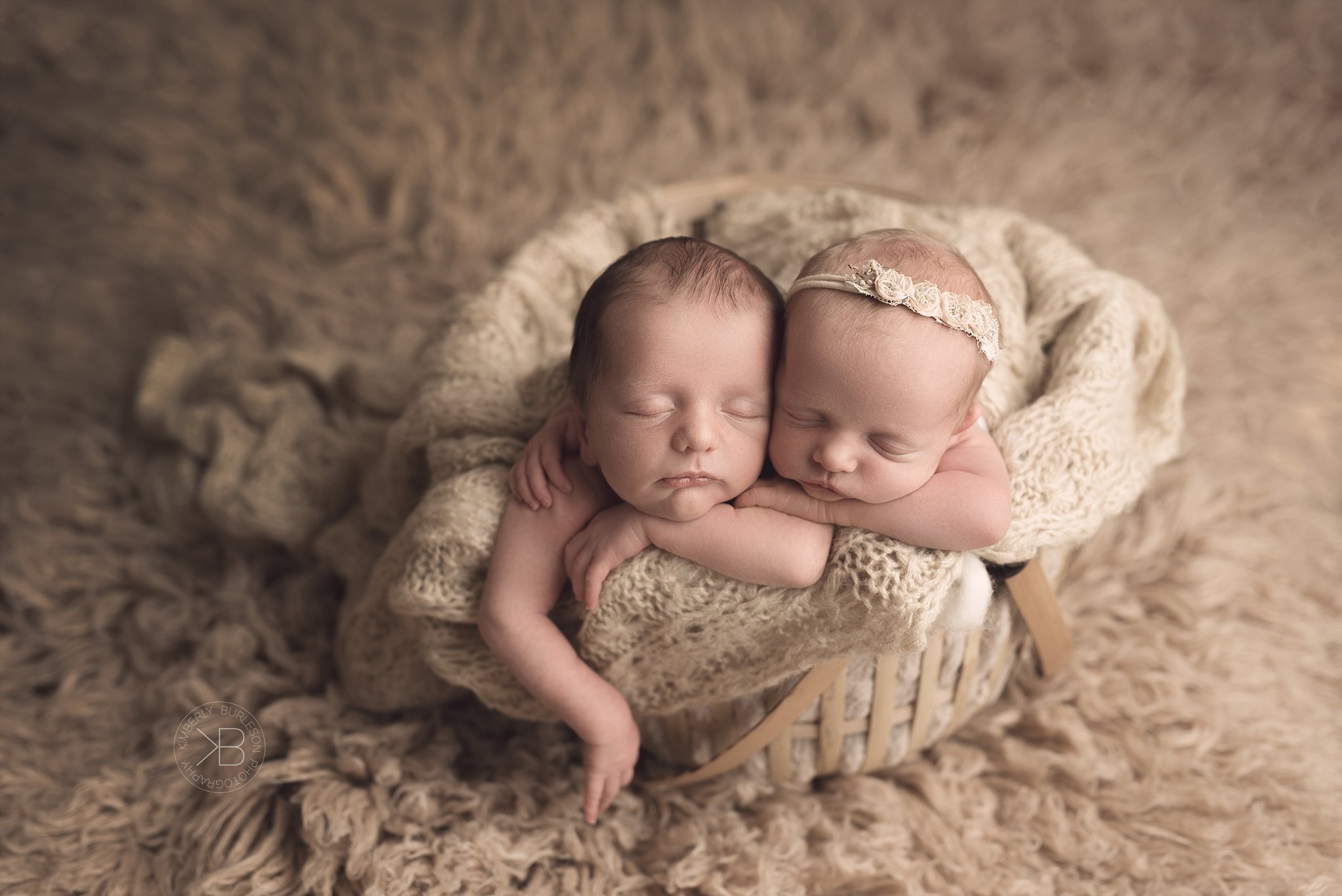 newborn twin baby boy and girl